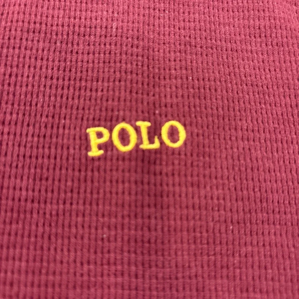 Ralph Lauren Polo Men's Sleepwear Pullover‎ Shirt Waffle Knit Burgandy XXL